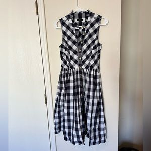 J Crew navy plaid dress